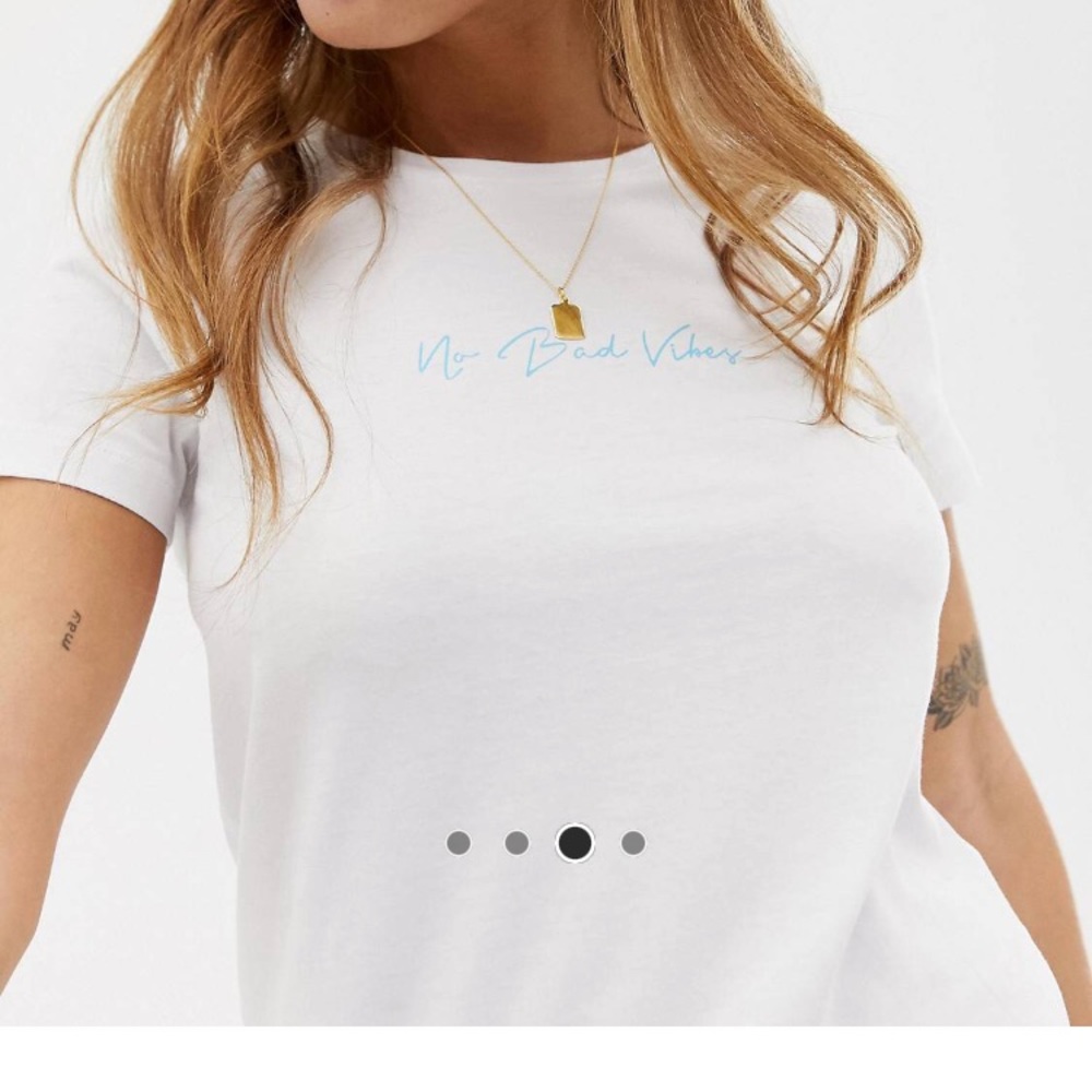 Noisy May petite organic slogan tee